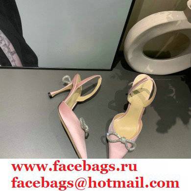 Mach & Mach 9cm heel Women's pink Satin Double Bow Pumps